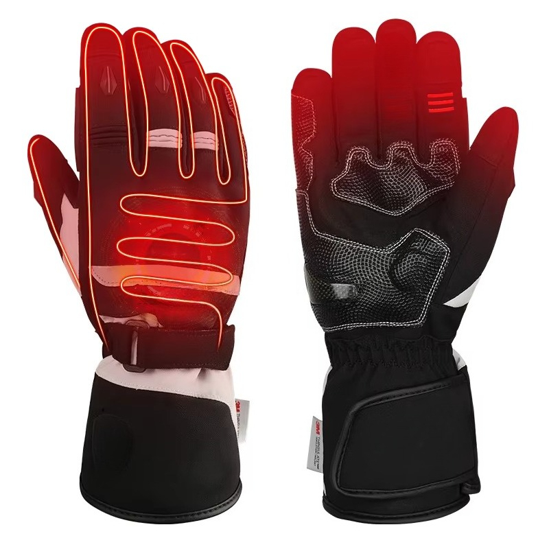 Heated Gloves Electric - Isıtmalı Kışlık Motosiklet Eldivenleri, Dokunmatik Ekranlı,