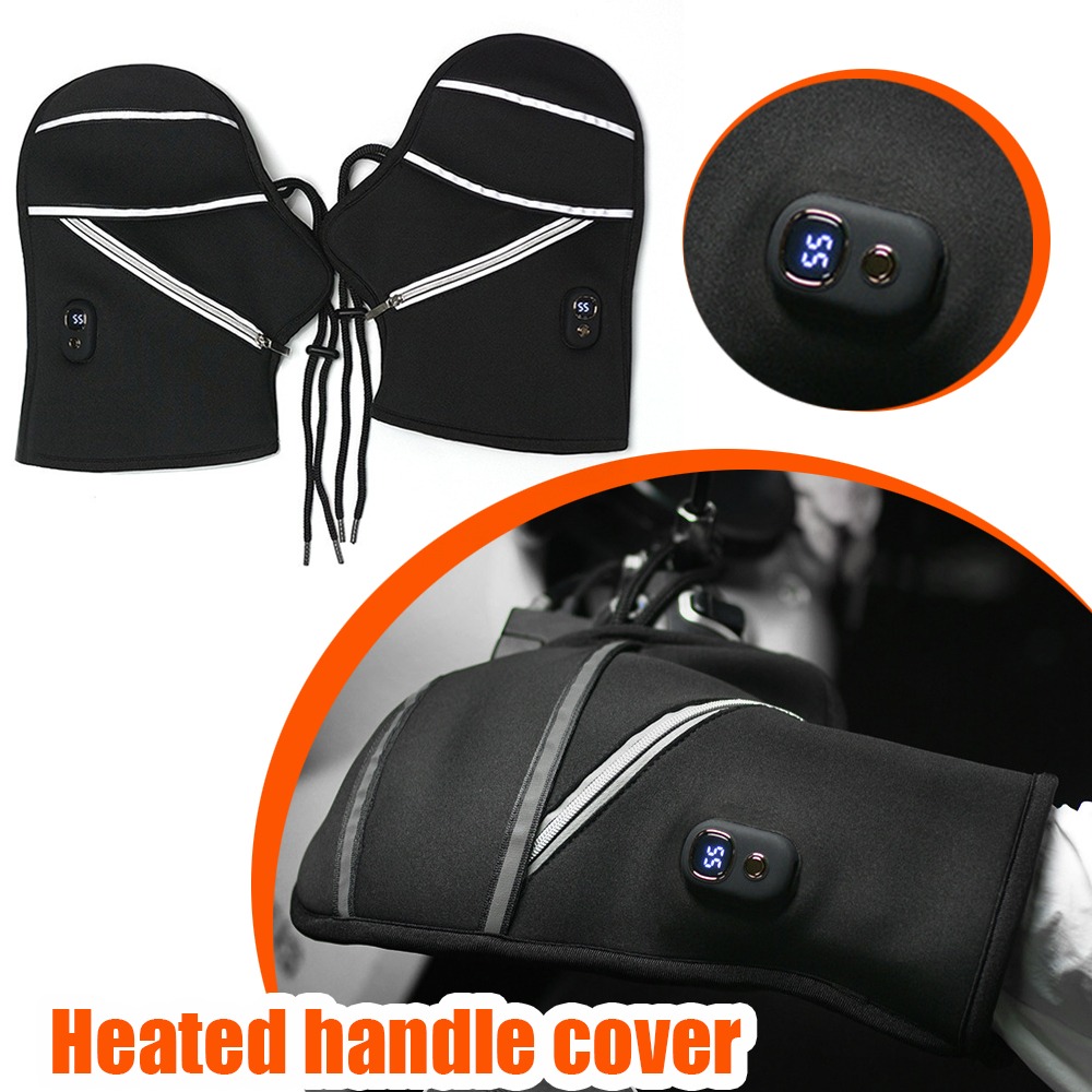 Heated Gloves Electric - Motosiklet gidonu kış ısıtmalı elektronik eldivenler