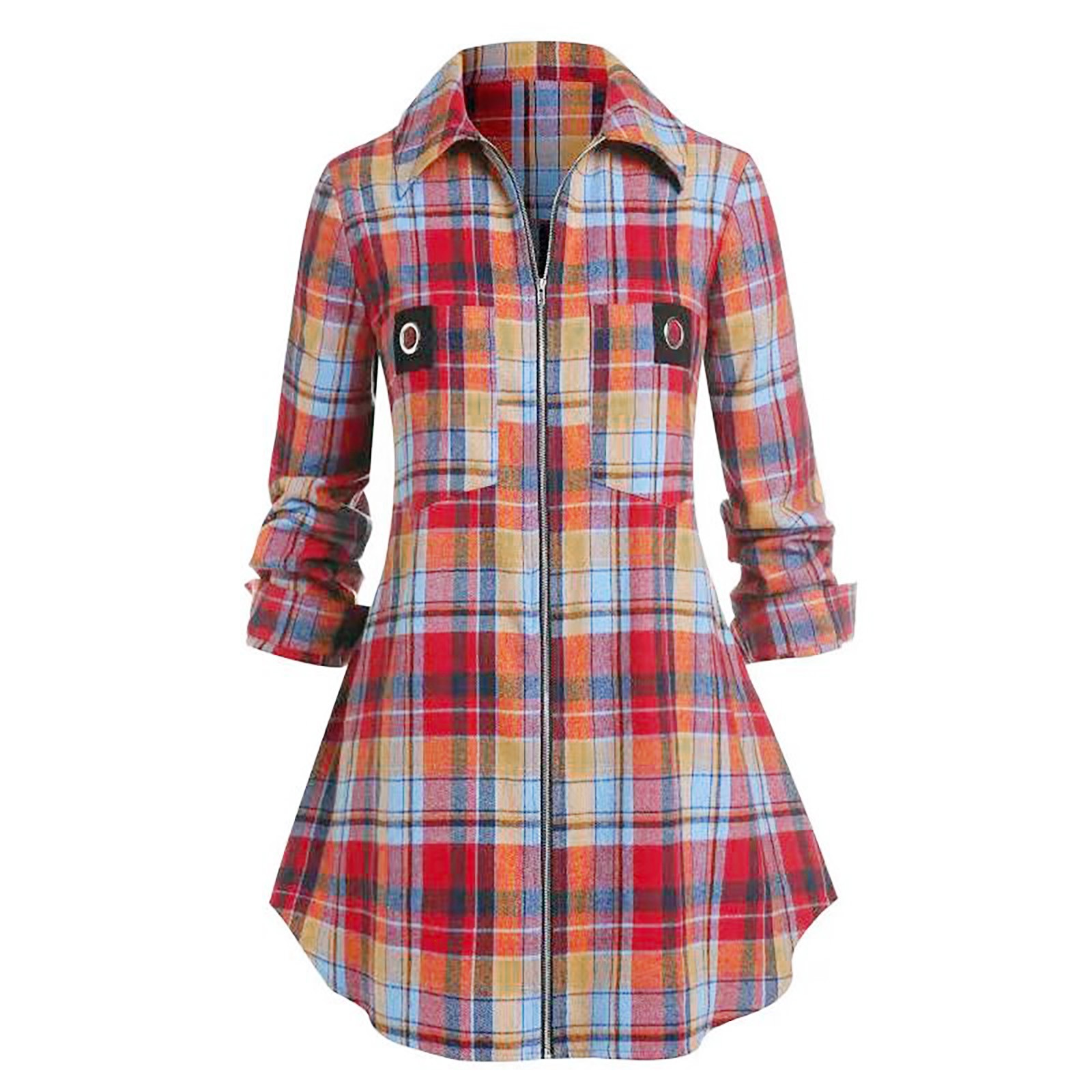 Ekose Desenli Uzun Kollu Gömle - Winter Clothing For Women incelemesi ve fiyatı