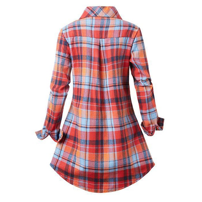 Ekose Desenli Uzun Kollu Gömle - Winter Clothing For Women incelemesi ve fiyatı